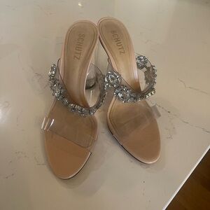 Schutz Blanck Mule in Transparente